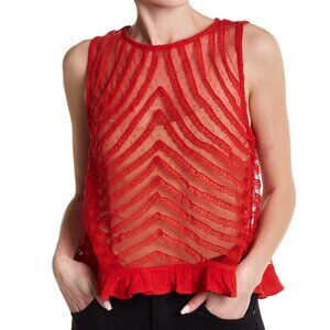 Free People, She's a Doll Tank, Red, Size M, NWT